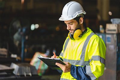 Image of a service tech at work.