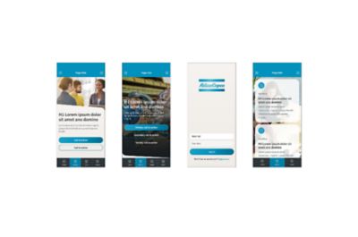 Four template app interface examples