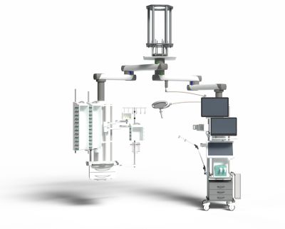 Product illustration of pendant arm system.
