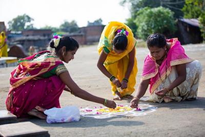 Flower ceremony - Women in Nagpur
