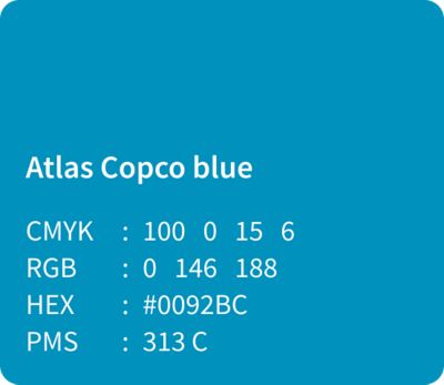 Atlas Copco blue with associated color codes
