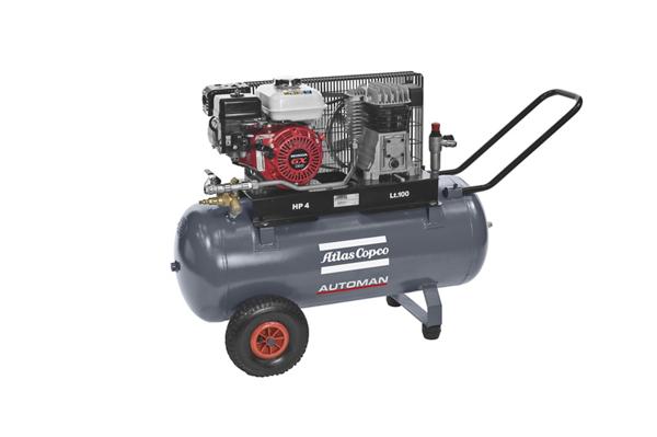 Automan piston compressor with Honda engine