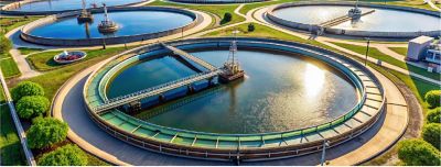 Banner with a modern industrial society image