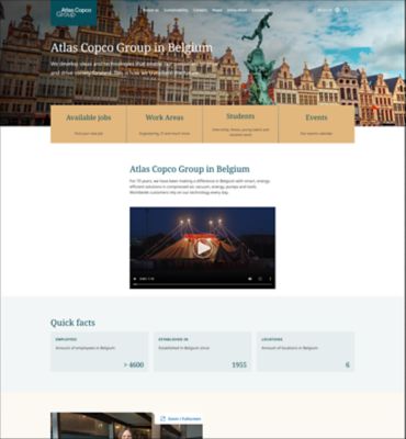 The local Group website homepage for Belgium