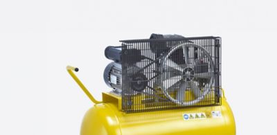 Belt air compressor for banner