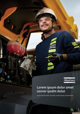 Example of the front cover of a vertical brochure