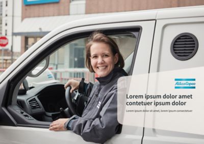 Example of the front cover of a horizontal brochure