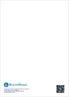 Brochure back page in white background