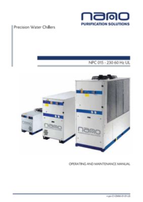 Maintenance guide for nano legacy NPC range of process chillers