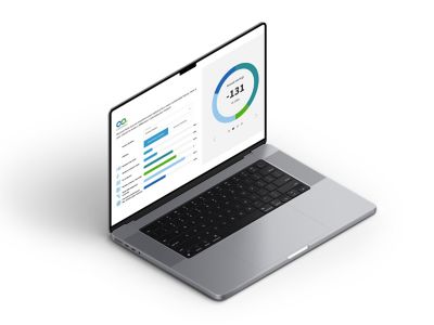 CO2 calculator macbook mockup