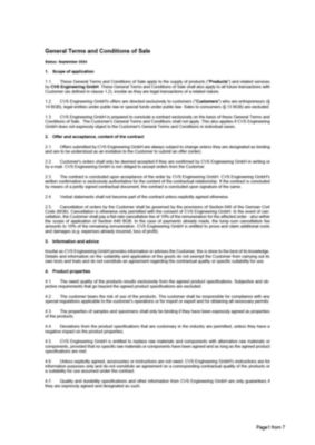 CVS General Terms and Conditions English