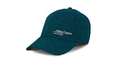 Teal-colored cap with Group branding 