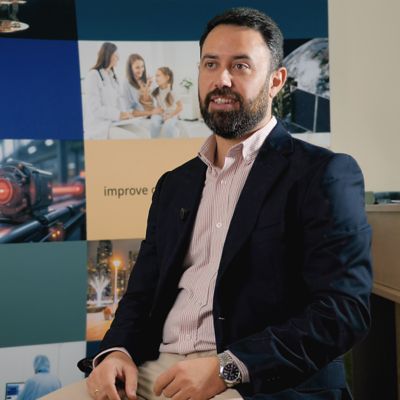 Foto de la entrevista a Javier Marquina