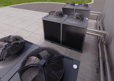 TCX 90A chiller 3D setup