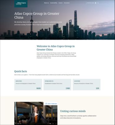 The local Group website homepage for China