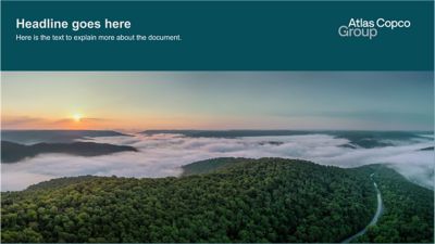 Cover slide with text area on top and image on the bottom