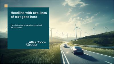 Cover slide with full sized image and a text area box on the left