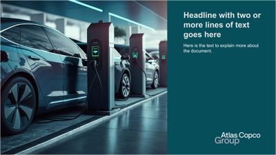 Cover slide with text area on the right and image on the left