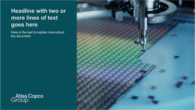 Cover slide with text area on the left and image on the right