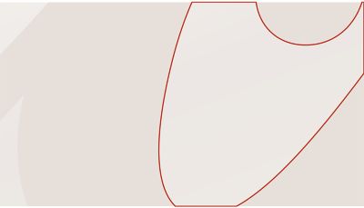 A highlighted area in the logotype cutout showing where to place an image