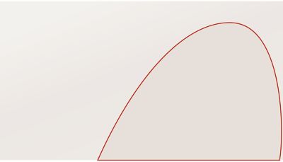 A highlighted area in the logotype cutout showing where to place an image