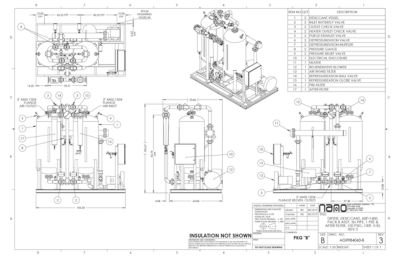 The general arrangement drawing for the aircel ABP 1400 model