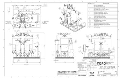 The general arrangement drawing for the aircel ABP 2500 model