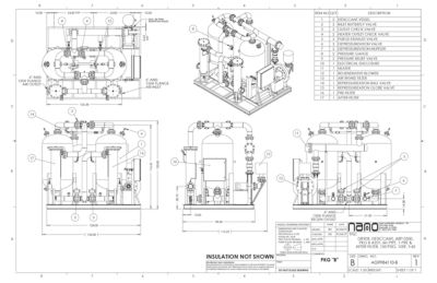 The general arrangement drawing for the aircel ABP 3500 model