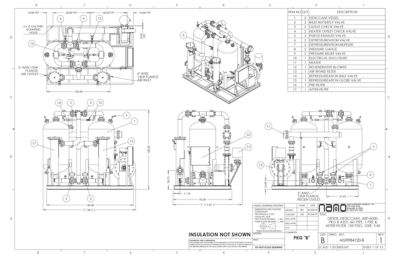 The general arrangement drawing for the aircel ABP 4000 model