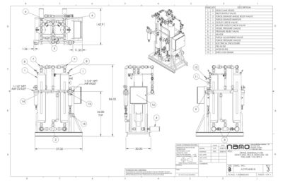 The general arrangement drawing for the aircel AEHD 250 model