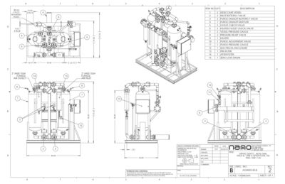 The general arrangement drawing for the aircel AEHD 1000 model