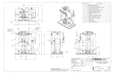 The general arrangement drawing for the aircel AEHD 1250 model
