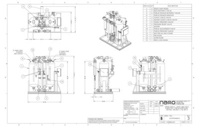 The general arrangement drawing for the aircel AEHD 1400 model