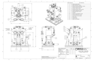 The general arrangement drawing for the aircel AEHD 2000 model