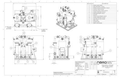 The general arrangement drawing for the aircel AEHD 3000 model