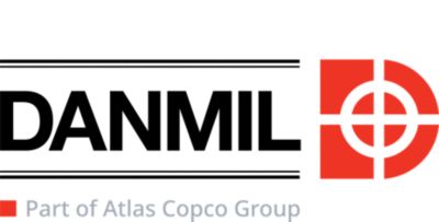 DANMIL logo Black and red version Top Margin