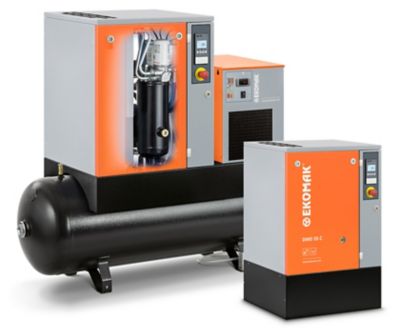 Ekomak DMD Serisi kayış/kasnaklı vidalı kompresörler: 2.2–30 kW arası güçlü, verimli, sessiz ve kompakt basınçlı hava çözümleri.