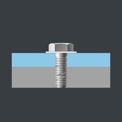 Shows thread damage during tightening 