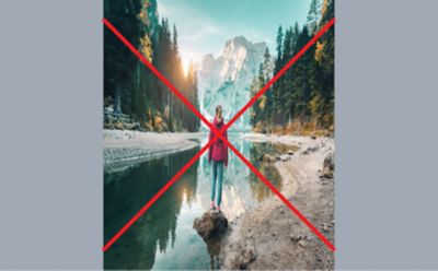 Incorrect image showing distortion.