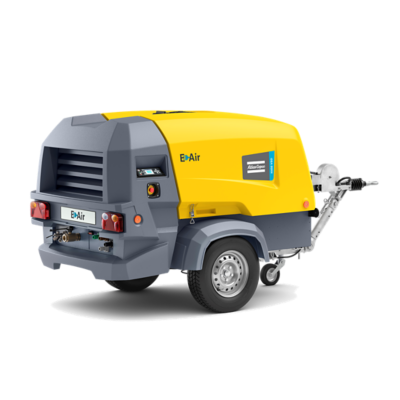 Atlas Copco portable electric air compressor with VSD E-Air H250