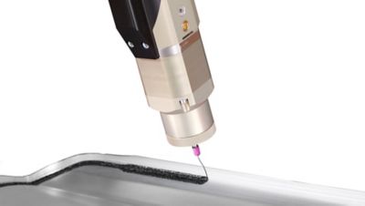 SCA E-Swirl 2 ADX BIW applicator for hem flange bonding