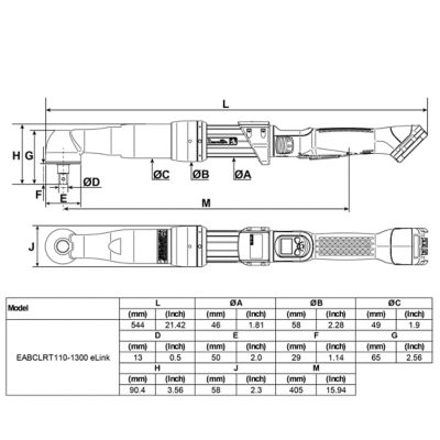EABCLRT110-1300 eLink_Dimensions