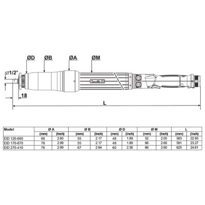 EID high torque dimensions
