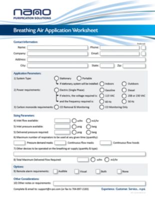 equipment worksheet product technical paper