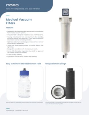 GMV Medical Vacuum Filter Brochure for Canada