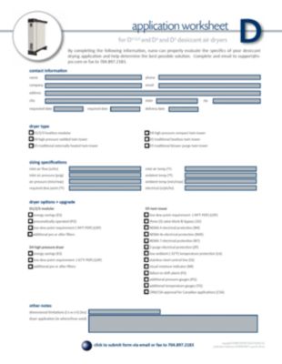 equipment worksheet product technical paper