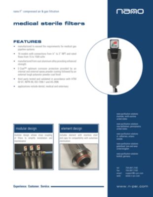 The medical sterile filter brochure