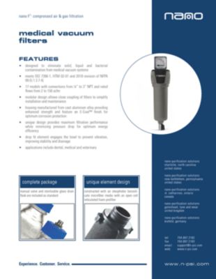 nano-purification solutions product brochure with equipment details