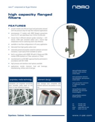 nano-purification solutions product brochure with equipment details