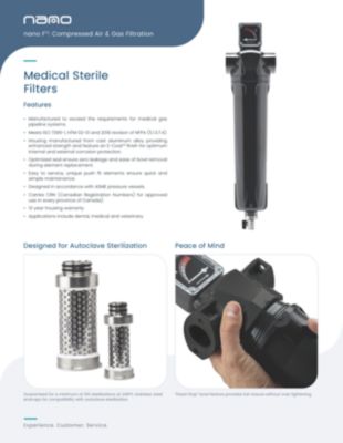 GMS Medical Sterile Filter Brochure for USA English